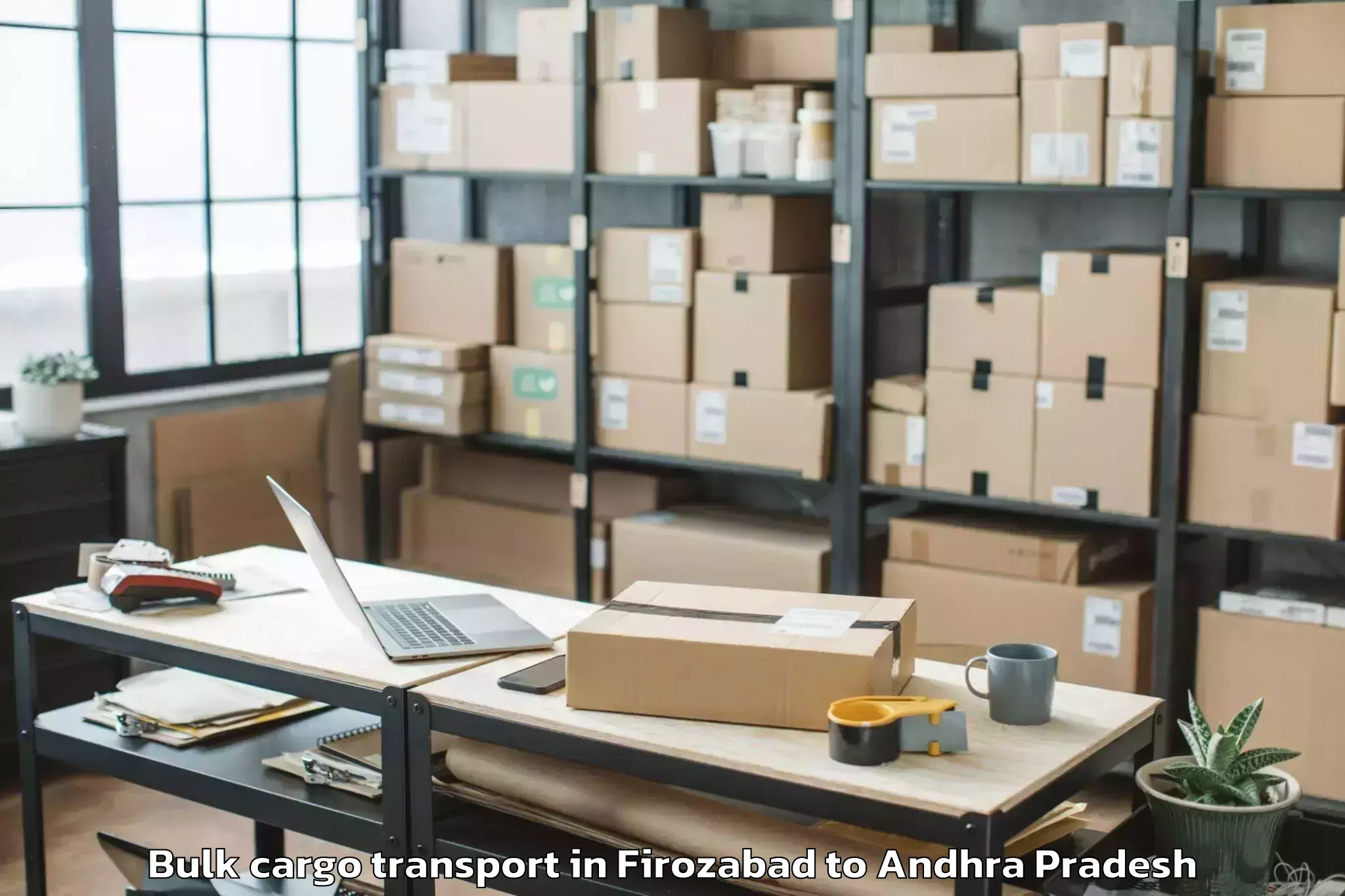 Professional Firozabad to Macherla Bulk Cargo Transport